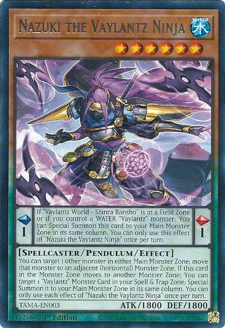Nazuki the Vaylantz Ninja [TAMA-EN003] Rare | Gaming Infinity