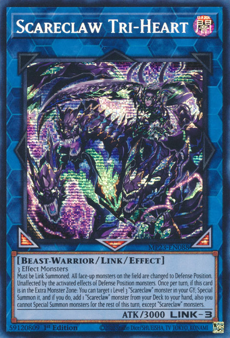 Scareclaw Tri-Heart [MP23-EN088] Prismatic Secret Rare | Gaming Infinity