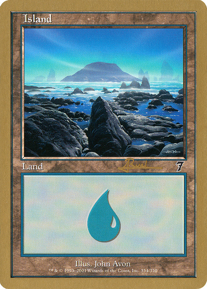 Island (ar334) (Antoine Ruel) [World Championship Decks 2001] | Gaming Infinity