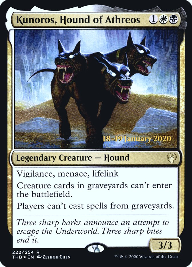 Kunoros, Hound of Athreos [Theros Beyond Death Prerelease Promos] | Gaming Infinity