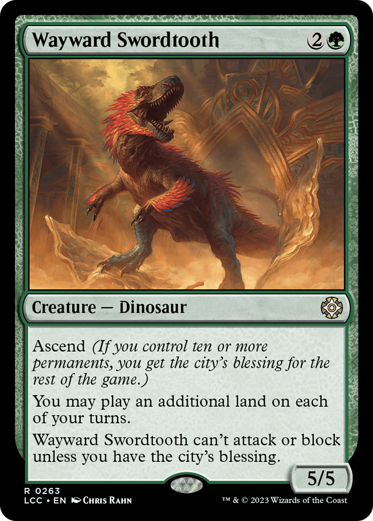 Wayward Swordtooth [The Lost Caverns of Ixalan Commander] | Gaming Infinity