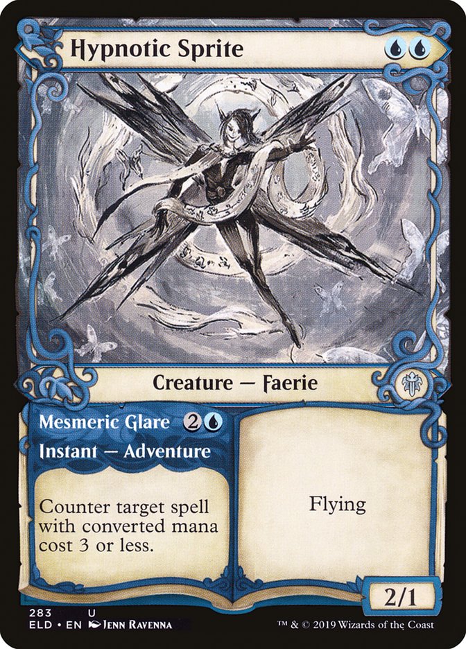 Hypnotic Sprite // Mesmeric Glare (Showcase) [Throne of Eldraine] | Gaming Infinity