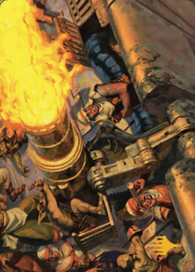 Mana Cannons Art Card (Gold-Stamped Signature) [Dominaria United Art Series] | Gaming Infinity