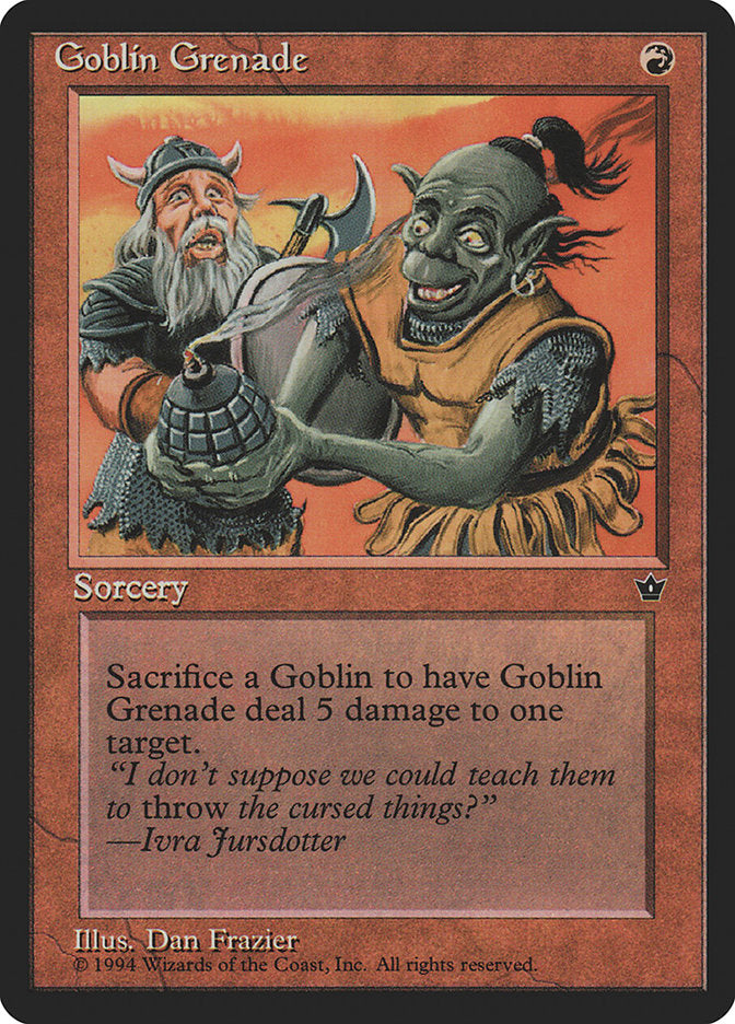 Goblin Grenade (Dan Frazier) [Fallen Empires] | Gaming Infinity