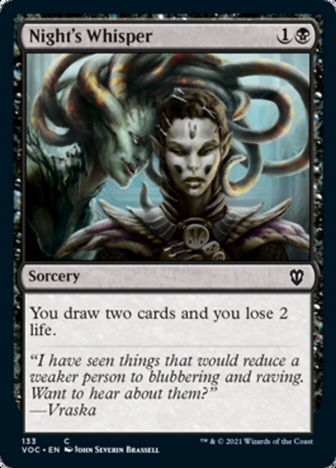 Night's Whisper [Innistrad: Crimson Vow Commander] | Gaming Infinity