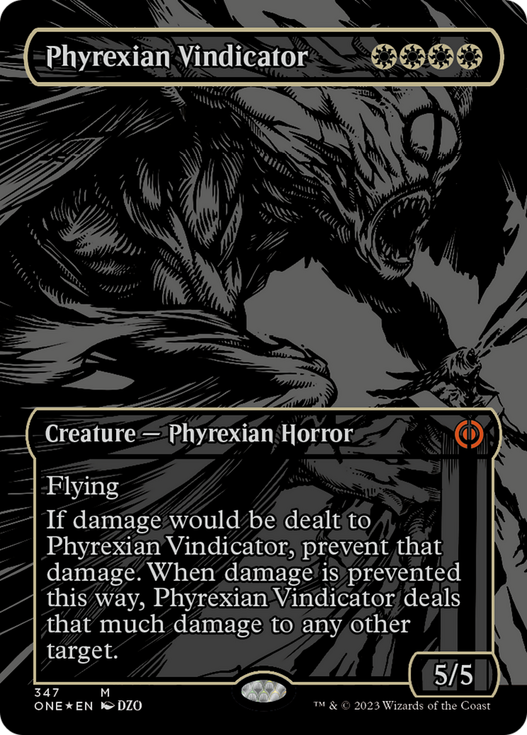 Phyrexian Vindicator (Oil Slick Raised Foil) [Phyrexia: All Will Be One] | Gaming Infinity