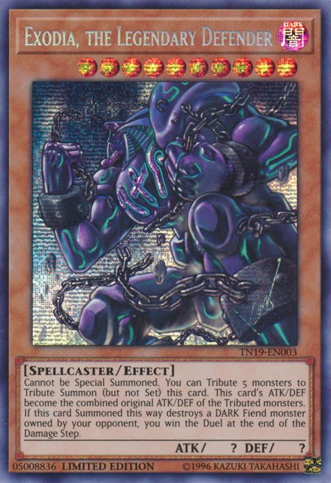 Exodia, the Legendary Defender [TN19-EN003] Prismatic Secret Rare | Gaming Infinity