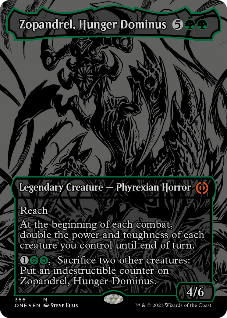 Zopandrel, Hunger Dominus (Oil Slick Raised Foil) [Phyrexia: All Will Be One] | Gaming Infinity