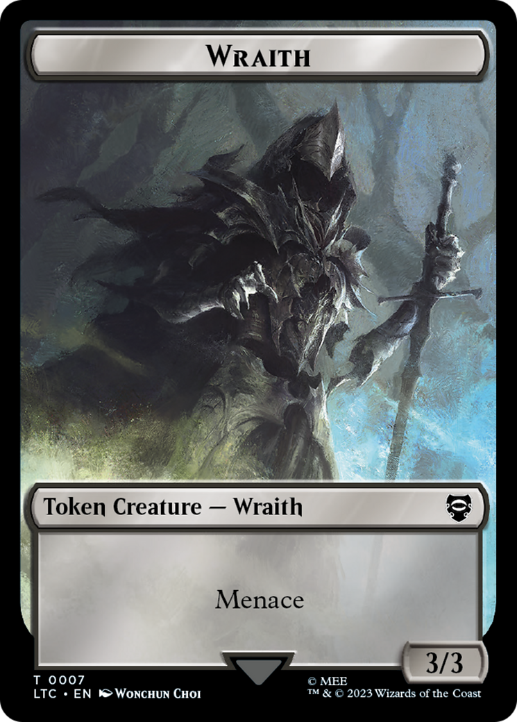 Food // Wraith Double-Sided Token [The Lord of the Rings: Tales of Middle-Earth Commander Tokens] | Gaming Infinity