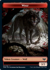 Wolf (011) // Spirit (002) Double-sided Token [Innistrad: Crimson Vow Tokens] | Gaming Infinity