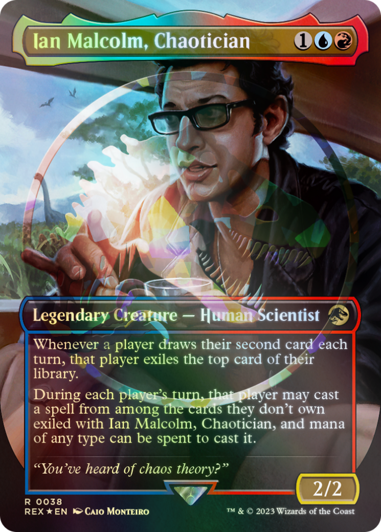Ian Malcolm, Chaotician Emblem (Borderless) [Jurassic World Collection Tokens] | Gaming Infinity