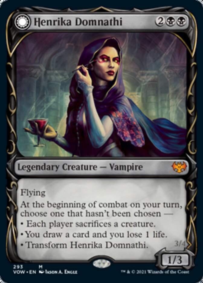 Henrika Domnathi // Henrika, Infernal Seer (Showcase Fang Frame) [Innistrad: Crimson Vow] | Gaming Infinity