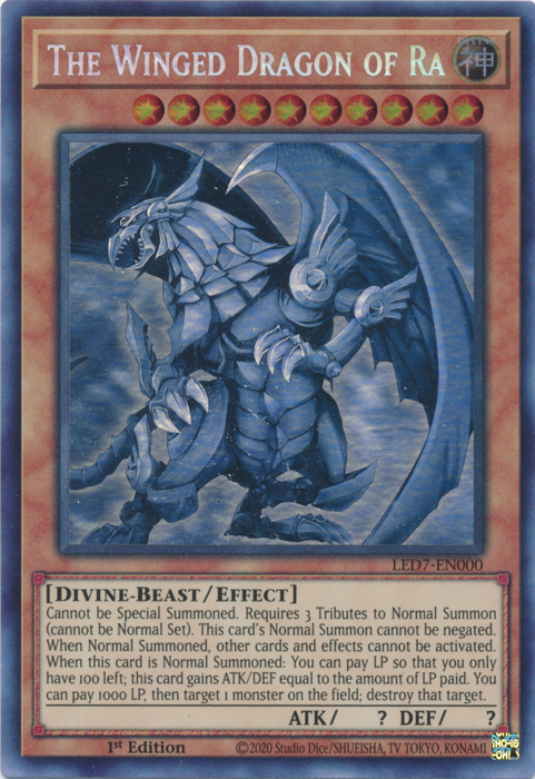 The Winged Dragon of Ra (Ghost Rare) [LED7-EN000] Ghost Rare | Gaming Infinity