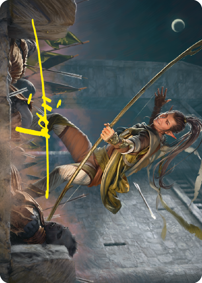 Legolas, Counter of Kills Art Card (Gold-Stamped Signature) [The Lord of the Rings: Tales of Middle-earth Art Series] | Gaming Infinity