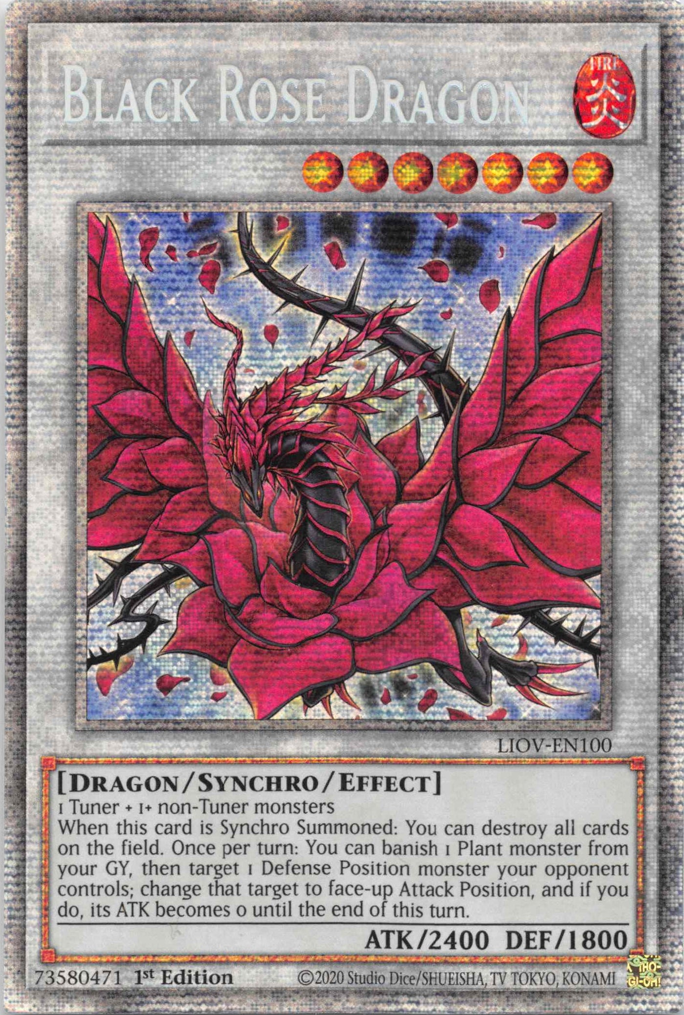 Black Rose Dragon [LIOV-EN100] Starlight Rare | Gaming Infinity