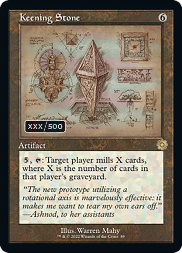 Keening Stone (Retro Schematic) (Serial Numbered) [The Brothers' War Retro Artifacts] | Gaming Infinity