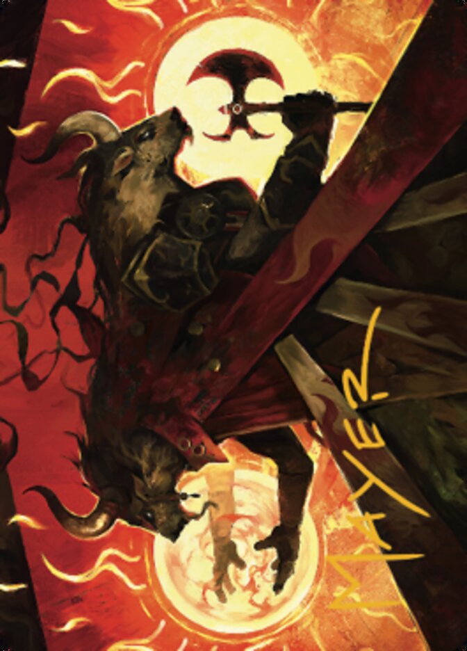 Hurloon Battle Hymn Art Card (Gold-Stamped Signature) [Dominaria United Art Series] | Gaming Infinity