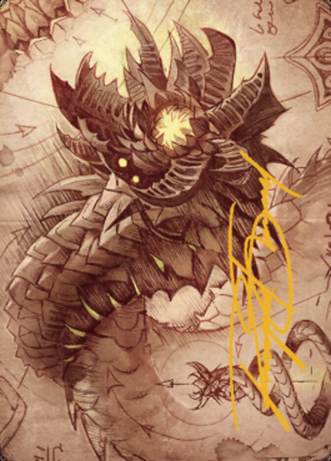 Wurmcoil Engine Art Card (Gold-Stamped Signature) [The Brothers' War Art Series] | Gaming Infinity