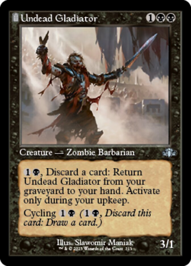 Undead Gladiator (Retro) [Dominaria Remastered] | Gaming Infinity