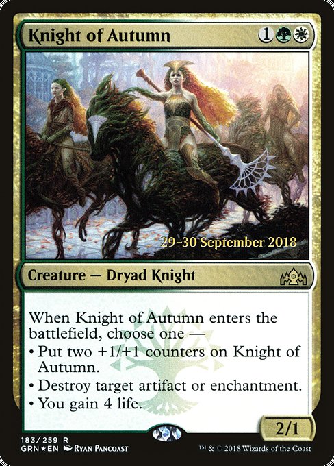 Knight of Autumn [Guilds of Ravnica Promos] | Gaming Infinity