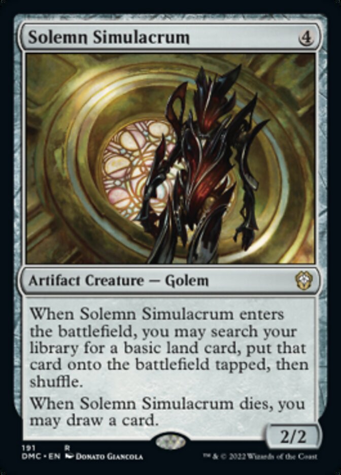 Solemn Simulacrum [Dominaria United Commander] | Gaming Infinity