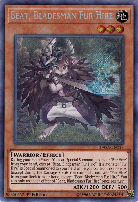 Beat, Bladesman Fur Hire [DASA-EN017] Secret Rare | Gaming Infinity