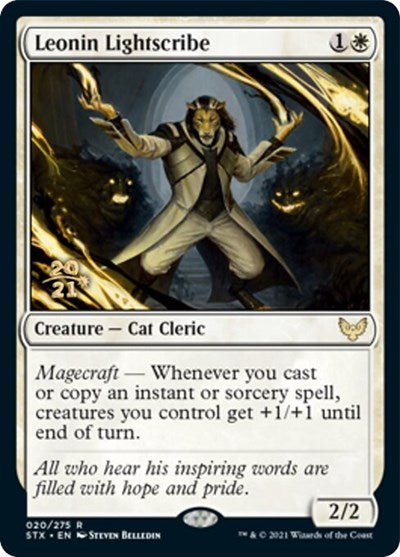 Leonin Lightscribe [Strixhaven: School of Mages Prerelease Promos] | Gaming Infinity