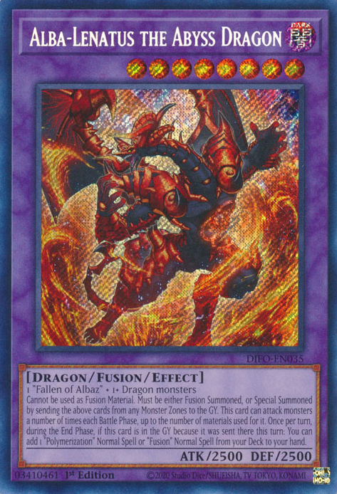 Alba-Lenatus the Abyss Dragon [DIFO-EN035] Secret Rare | Gaming Infinity