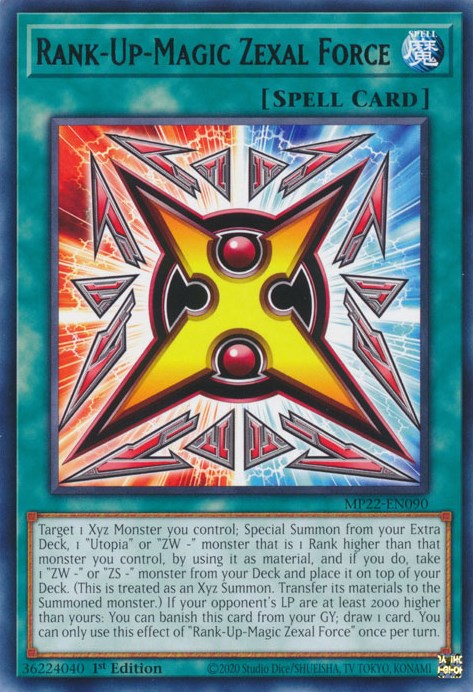 Rank-Up-Magic Zexal Force [MP22-EN090] Rare | Gaming Infinity