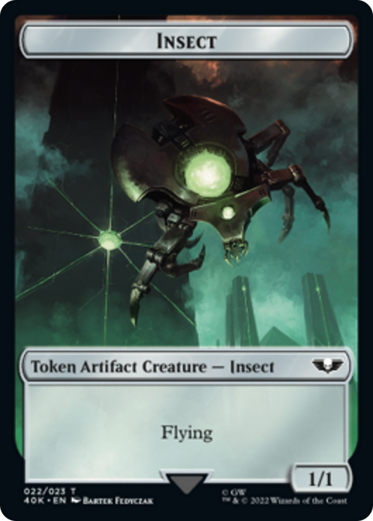 Necron Warrior // Insect [Universes Beyond: Warhammer 40,000 Tokens] | Gaming Infinity