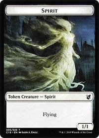 Spirit // Human Double-sided Token [Commander 2019 Tokens] | Gaming Infinity