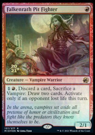 Falkenrath Pit Fighter [Innistrad: Midnight Hunt Prerelease Promos] | Gaming Infinity