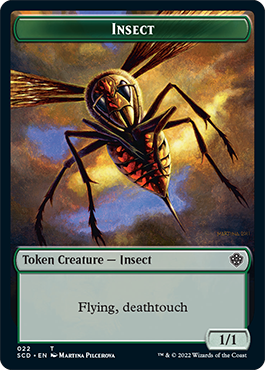 Insect // Human Warrior Double-Sided Token [Starter Commander Decks] | Gaming Infinity