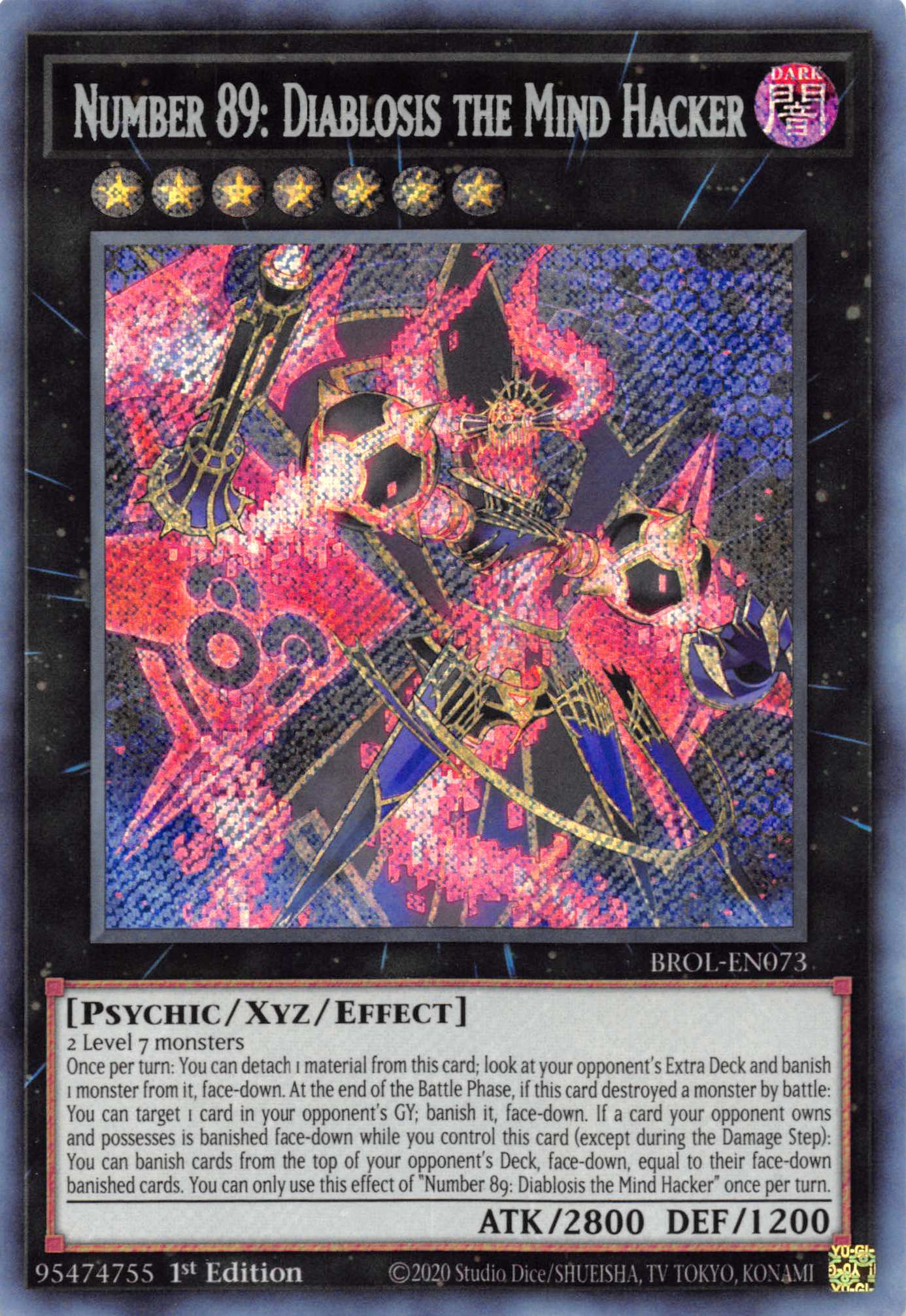 Number 89: Diablosis the Mind Hacker [BROL-EN073] Secret Rare | Gaming Infinity