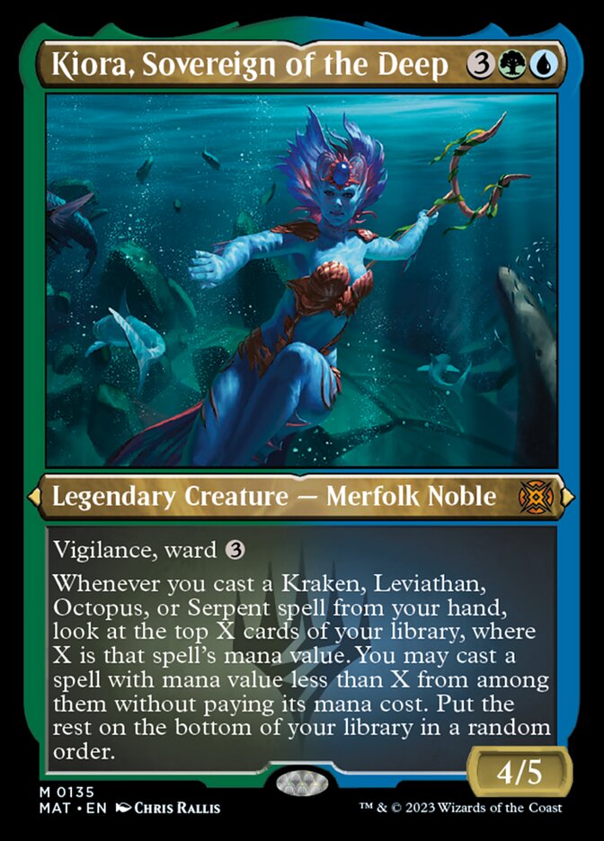 Kiora, Sovereign of the Deep (Foil Etched) [March of the Machine: The Aftermath] | Gaming Infinity