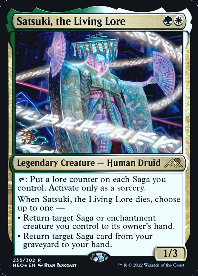 Satsuki, the Living Lore [Kamigawa: Neon Dynasty Prerelease Promos] | Gaming Infinity