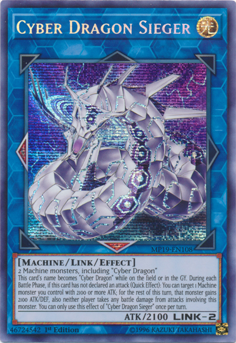 Cyber Dragon Sieger [MP19-EN108] Prismatic Secret Rare | Gaming Infinity