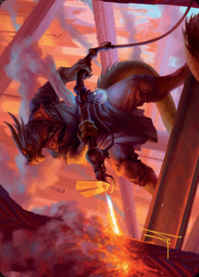 Plasma Jockey Art Card (Gold-Stamped Signature) [Streets of New Capenna Art Series] | Gaming Infinity