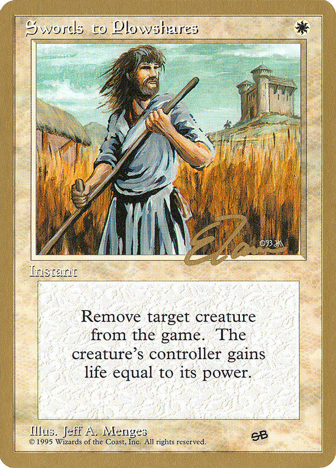 Swords to Plowshares (Eric Tam) (SB) [Pro Tour Collector Set] | Gaming Infinity