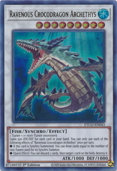 Ravenous Crocodragon Archethys [ETCO-EN043] Ultra Rare | Gaming Infinity