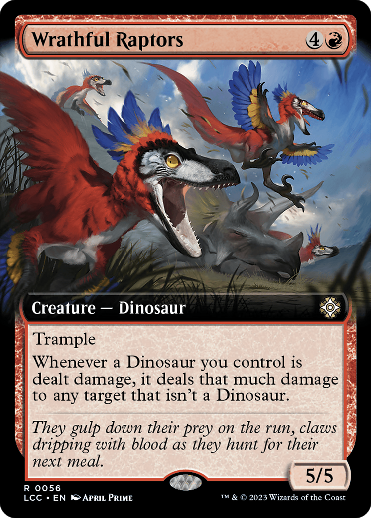 Wrathful Raptors (Extended Art) [The Lost Caverns of Ixalan Commander] | Gaming Infinity