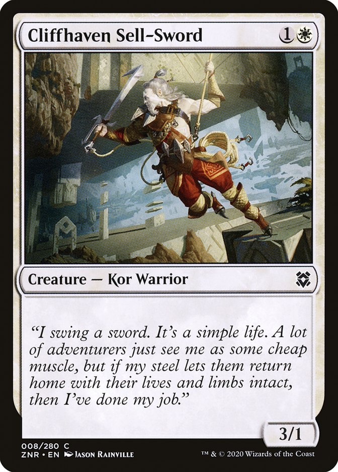 Cliffhaven Sell-Sword [Zendikar Rising] | Gaming Infinity