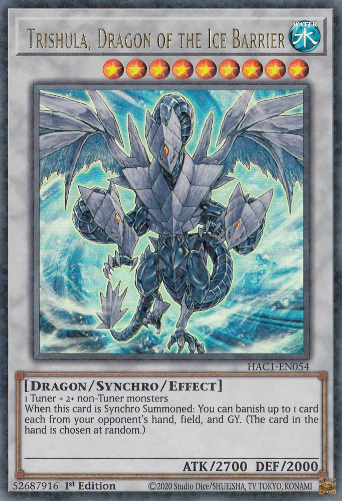 Trishula, Dragon of the Ice Barrier (Duel Terminal) [HAC1-EN054] Parallel Rare | Gaming Infinity