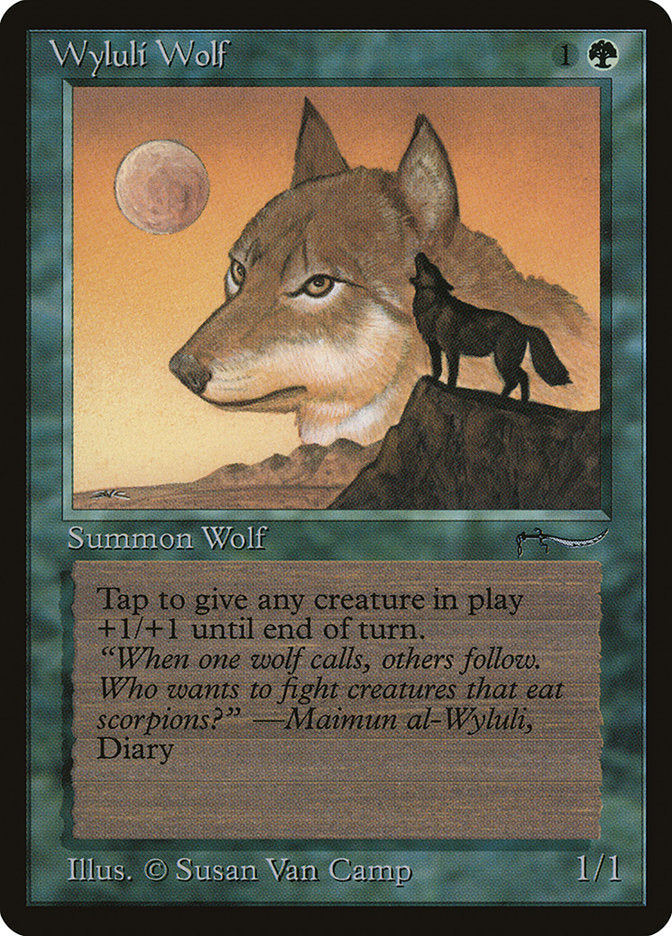 Wyluli Wolf (Dark Mana Cost) [Arabian Nights] | Gaming Infinity