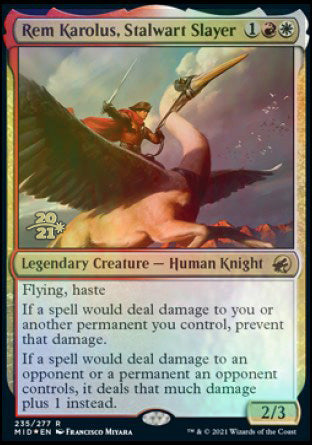 Rem Karolus, Stalwart Slayer [Innistrad: Midnight Hunt Prerelease Promos] | Gaming Infinity