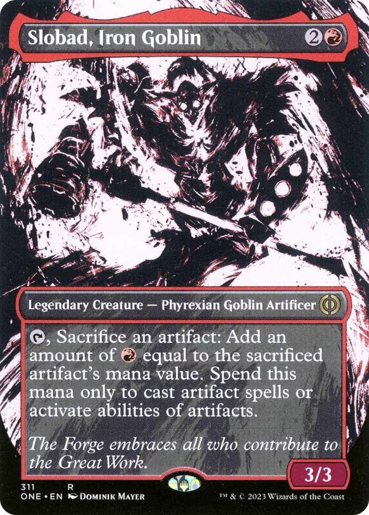 Slobad, Iron Goblin (Borderless Ichor) [Phyrexia: All Will Be One] | Gaming Infinity