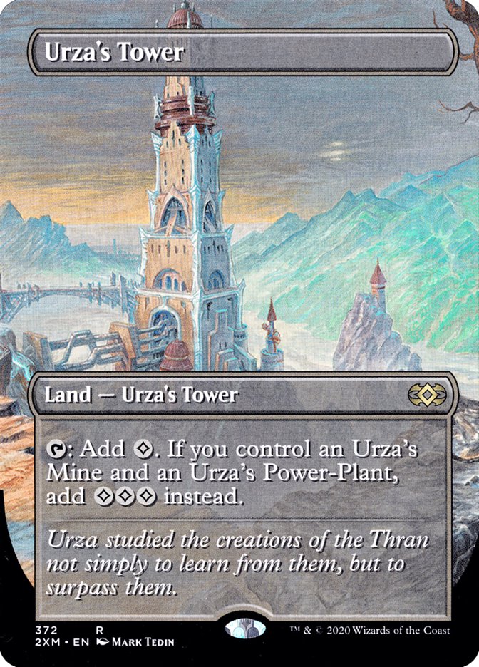 Urza's Tower (Borderless) [Double Masters] | Gaming Infinity