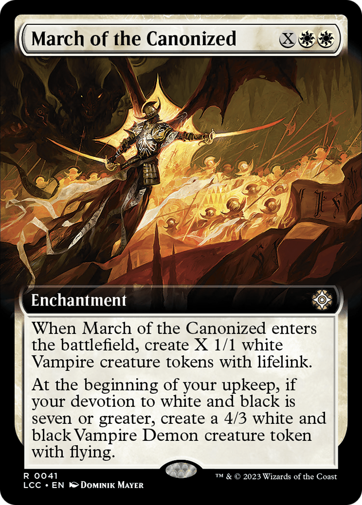 March of the Canonized (Extended Art) [The Lost Caverns of Ixalan Commander] | Gaming Infinity