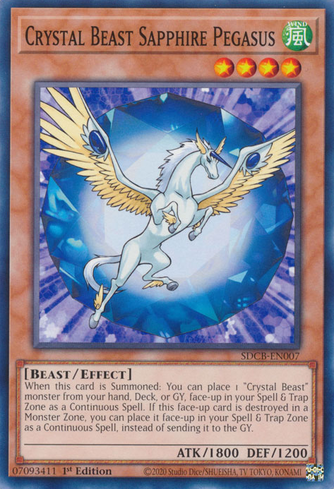 Crystal Beast Sapphire Pegasus [SDCB-EN007] Common | Gaming Infinity