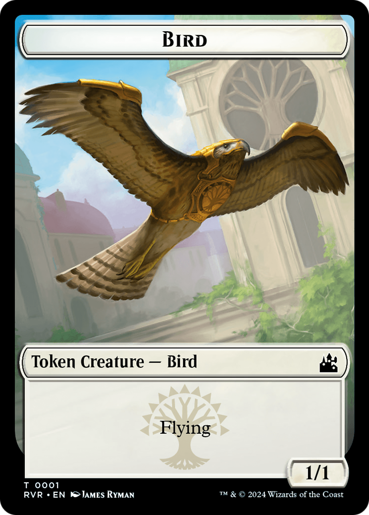 Bird // Wurm Double-Sided Token [Ravnica Remastered Tokens] | Gaming Infinity